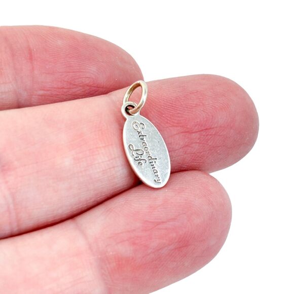 Vintage Thailand Footnotes Sterling Silver 925 Extraordinary Life Charm Pendant - Picture 1 of 6